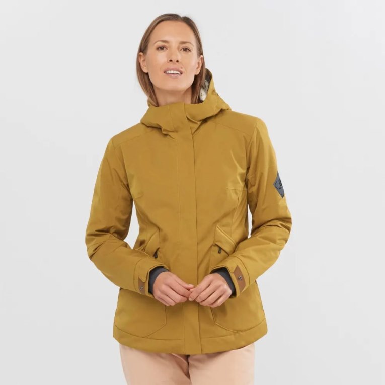 Chaquetas De Esquí Salomon Snow Rebel Insulated Hoodie Mujer Marrom | MX HKVE921